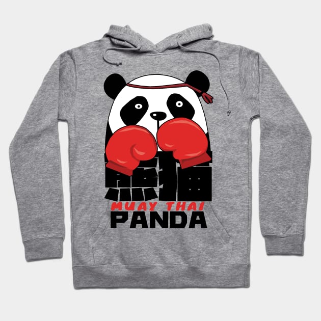 Muay Thai Panda Hoodie by KewaleeTee